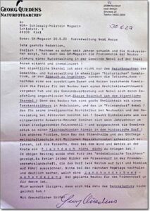 30. Juni 2023: Georg Quedens schreibt einen Brief an den NDR.